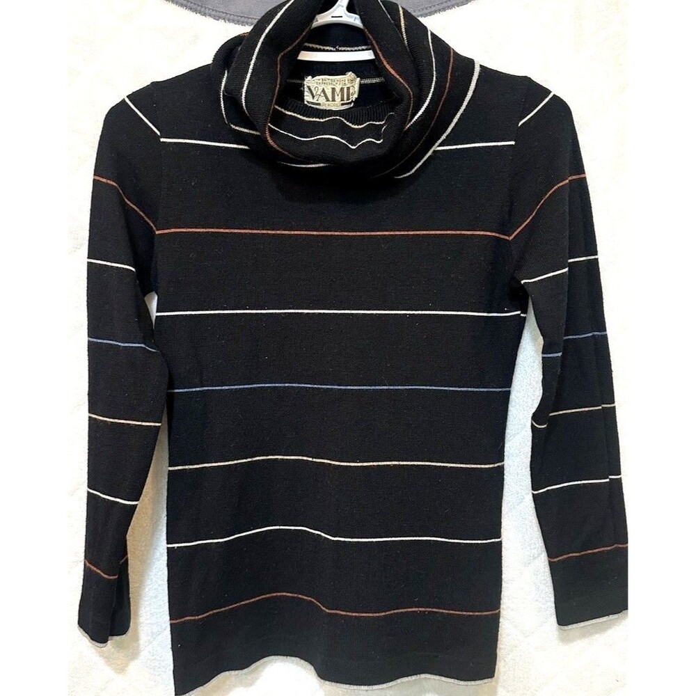 Vintage VAMP by Koret Wool Rib-Knit Turtleneck Sweater Made in British Hong Kong